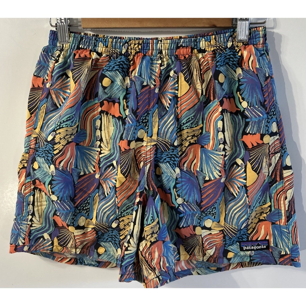Mens Patagonia Baggies Joy Pitch Blue Swim & Hike 5" Sz Small 57022 Multicolor